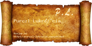 Purczl Lukrécia névjegykártya